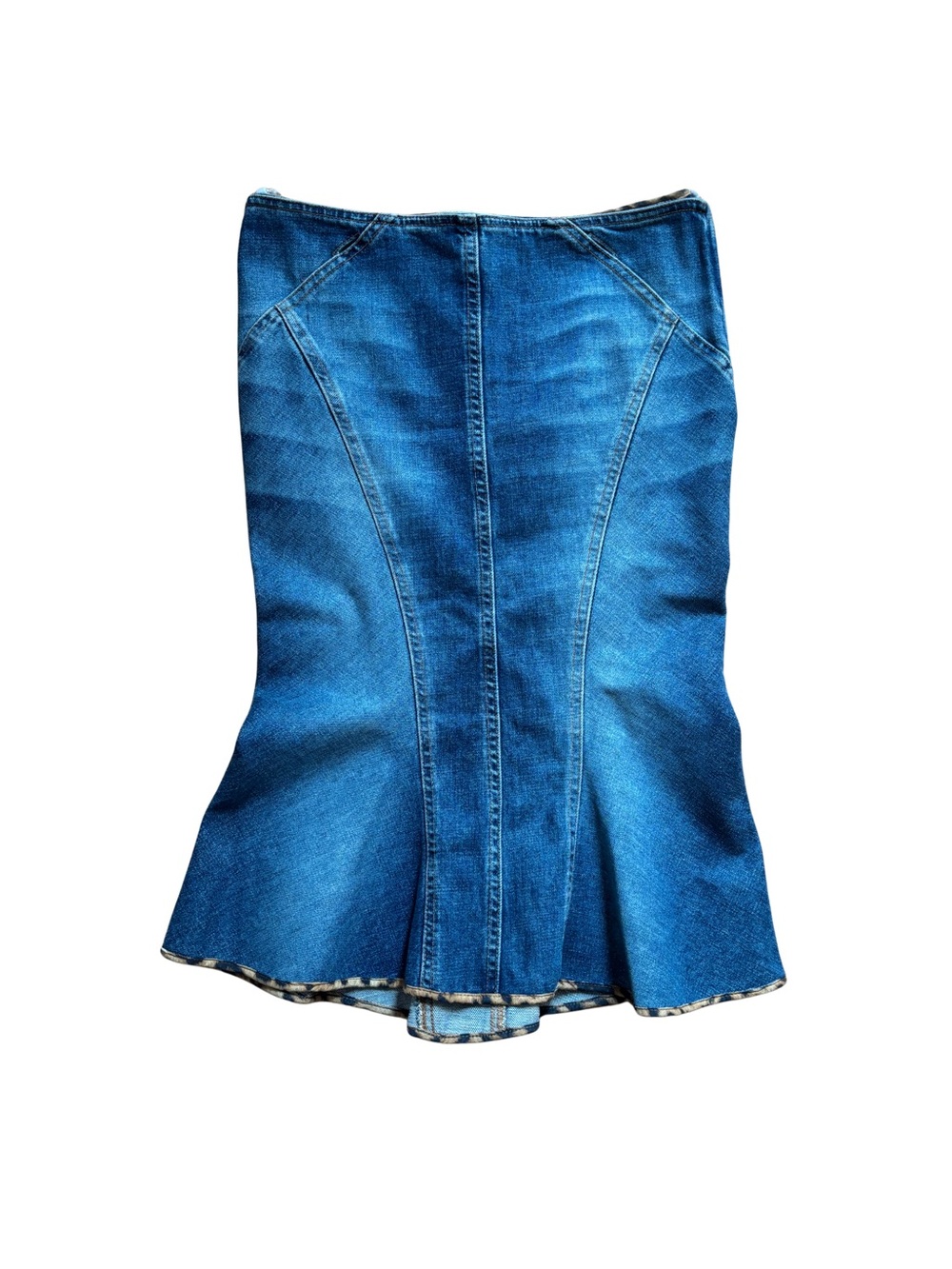 Roberto Cavalli 2003 Denim Mermaid Skirt
Leather Pocket Detail - Picture 4 of 9